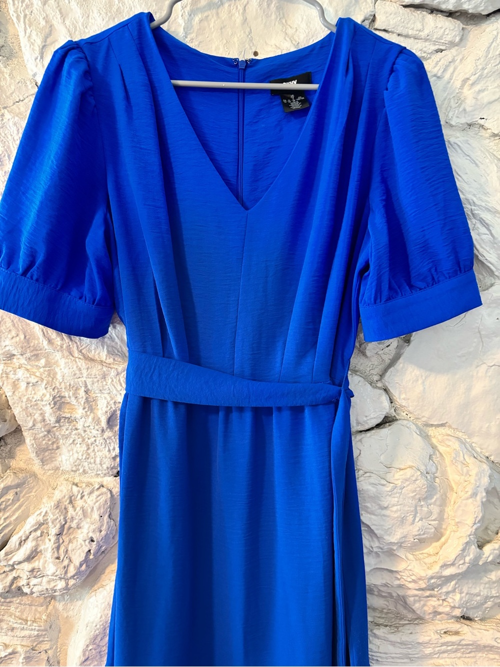 DKNY Cobalt Blue Maxi Dress with Belted Waist - Picture 4 of 6